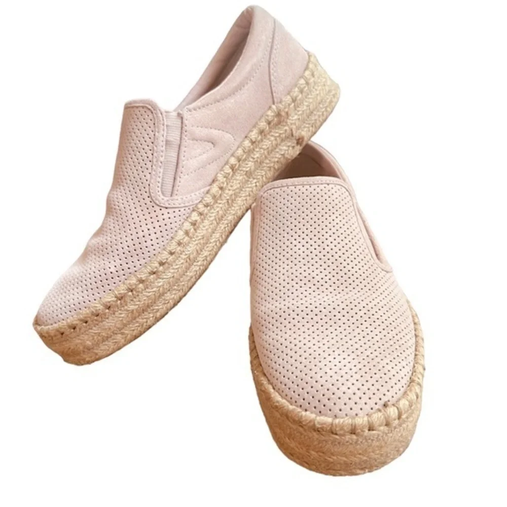 TRETORN EMILIA 3 PLATFORM SUEDE ESPADRILLES BLUSH SIZE 7
